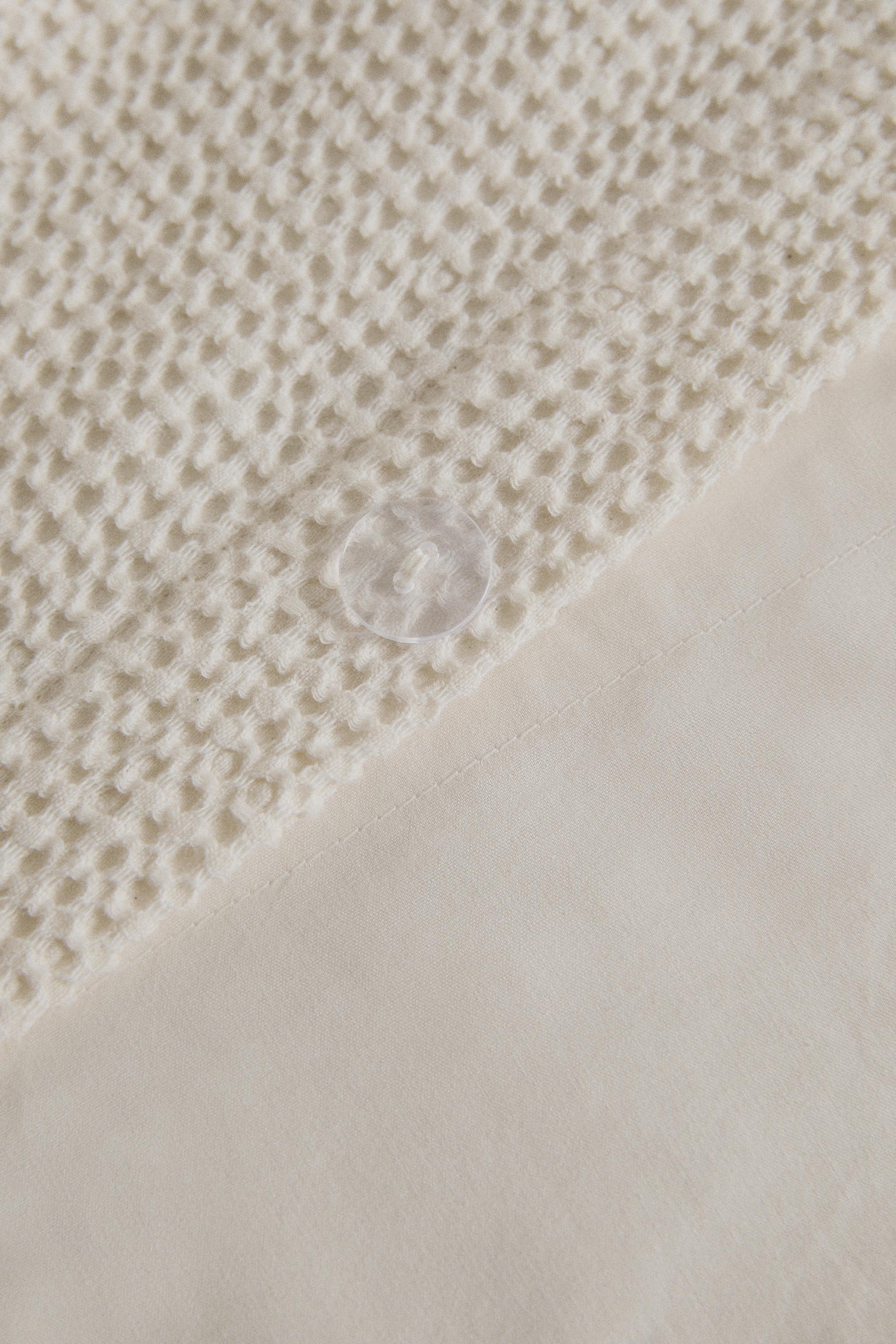 MINI WAFFLE COTTON DUVET COVER